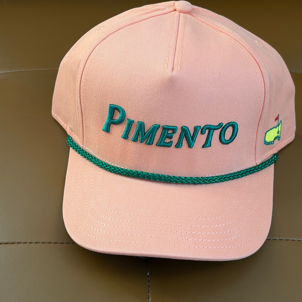 Masters Pimento Cap with Green Embroidery